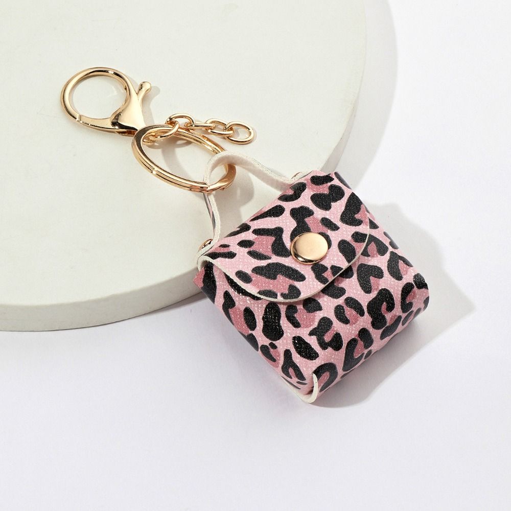 Leopard Print Keyring Mini Bag Pendant Fashion Backpack Hanger  DIY Accessories