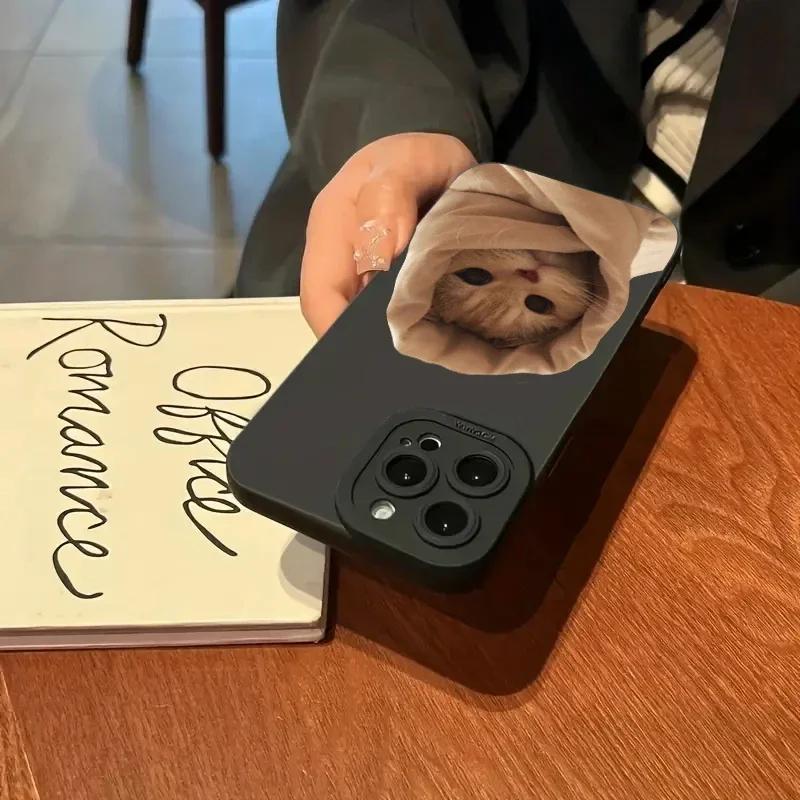 Чехол для iPhone 15 Pro Max с изображением забавного кота, собаки, чехол для iPhone 16, 14, 13, 12, 11, 13 Mini, XS, XR, X, 7, 8 Plus, силиконовый чехол