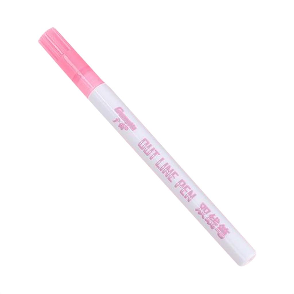 Glitter Color Fluorescent Metal Color Pen Double Line Pen 2ml
