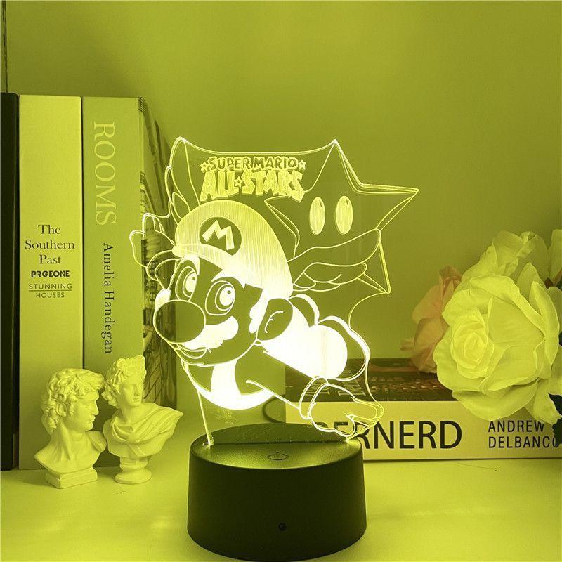 Super Mario Yoshi 3d Acrylic Night Lamp With Touch Control For Kids Room