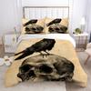 3D Skull Printing Bed Cover King Size Polyester Bed Clothes Design Soft  High Ranking Home Bedclothes