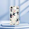 For iPhone 16e Case Flowers and Leaves Pattern Printing Straight Edge TPU Phone Back Cover