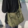 Большая вместительная сумка-мессенджер для подростка, холщовая сумка через плечо, повседневные винтажные сумки на плечо для студентов