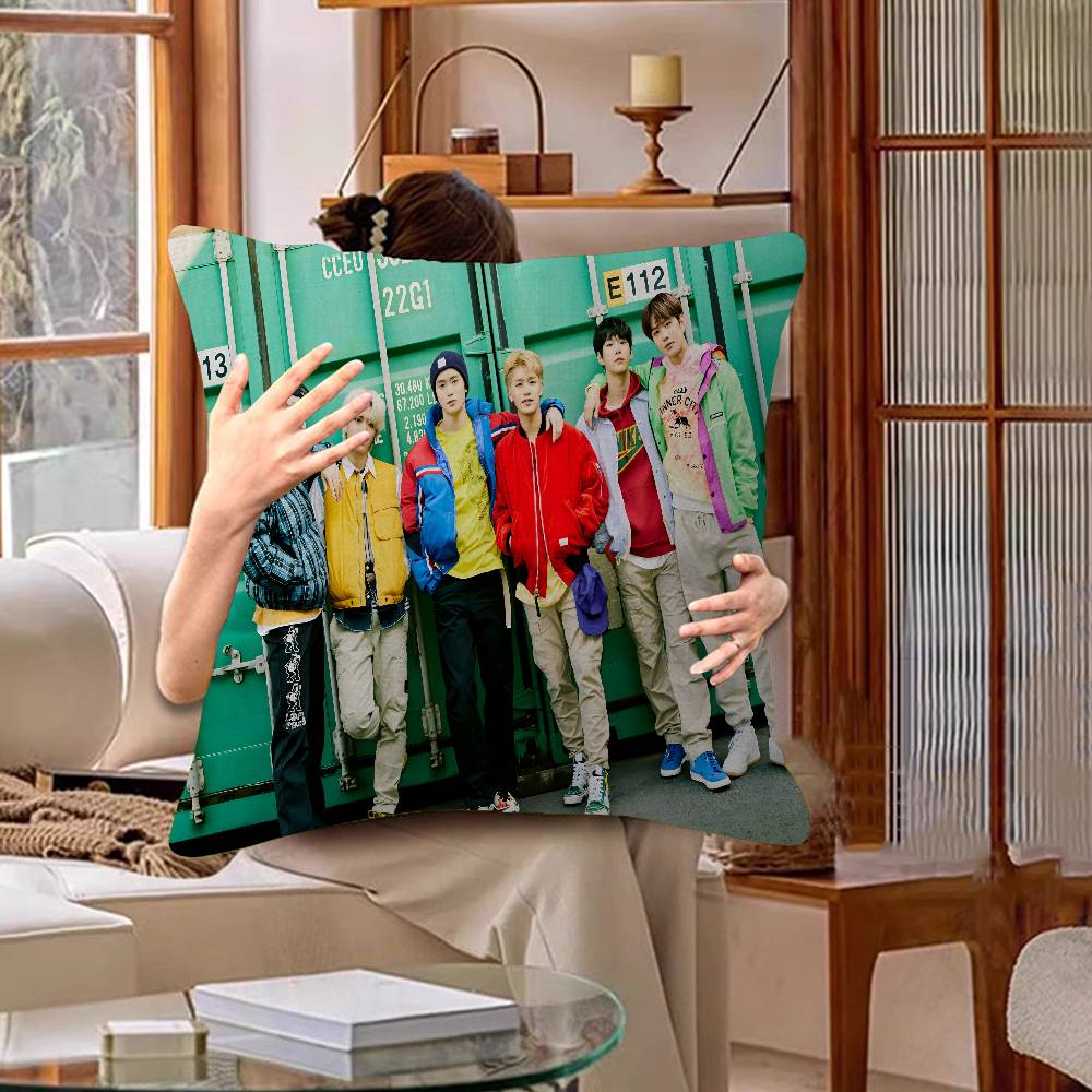 Kpop Style N-Nct 127 Cushion Cover Pillow Cover Decor Pillowcase Printed Cushion Case For Couch