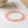 Pink Quartz Peach Blossom Bracelet Lucky Charm Beads for Women Girls Cute Ins Fairy Hand String