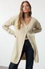 Women's Fashion Stylish Cardigan Stone Long Basic Knitwear Cardigan