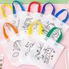 Coloring Goodie Bags Double Sided Graffiti Bag Non-woven Fabric Handbag New Graffiti Pack  Children