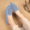Spring and Autumn New Outwear Solid Color Shallow Pointed Toe Shoes Women's Knitted Comfort Flat Shoes Women
