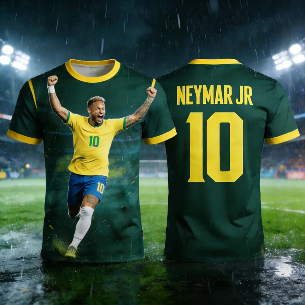 Летняя футбольная форма 2026 года, специальное издание Neymar с ИИ, для детей и взрослых, дышащая и подходит для всех спортивных тренировок