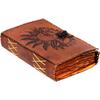 Sun Moon Vintage Leather Journal Book Of Shadow Grimoire Antique Leather Notebook
