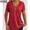 Women's Fashion Casual Summer Spring Short Sleeve V-Neck Blouses & Shirts