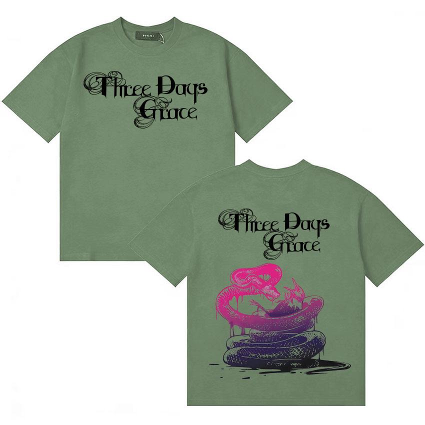 Three Days Grace Trendy Music Tshirts Cotton Harajuku Short Sleeve Tshirt Unisex Women Y2K Teenagers High Quality T Shirt Unisex