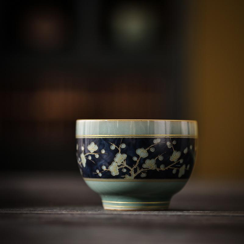 Tea cups specially designed for stove tea brewing, celadon master cups, high-end tea tasting cups, large single tea sets, personal tea cups as gifts
