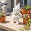 Водонепроницаемые смоляные садовые статуэтки 3D-печатная статуэтка пляжного гнома в купальнике и с солнцезащитными очками Декоративные современные акценты для дома Фигурка для улицы