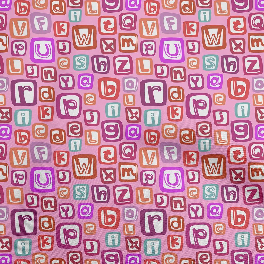 oneOone Хлопок с эластаном Темно-бежевая ткань Детская Алфавит DIY Одежда Ткань для пэчворка Ткань с принтом На метр 40 дюймов