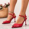 Модные женские сандалии на высоком каблуке, одинарные туфли 2024 года, летние новые популярные уличные модные нескользящие женские туфли на высоком каблуке с рыбьим ртом