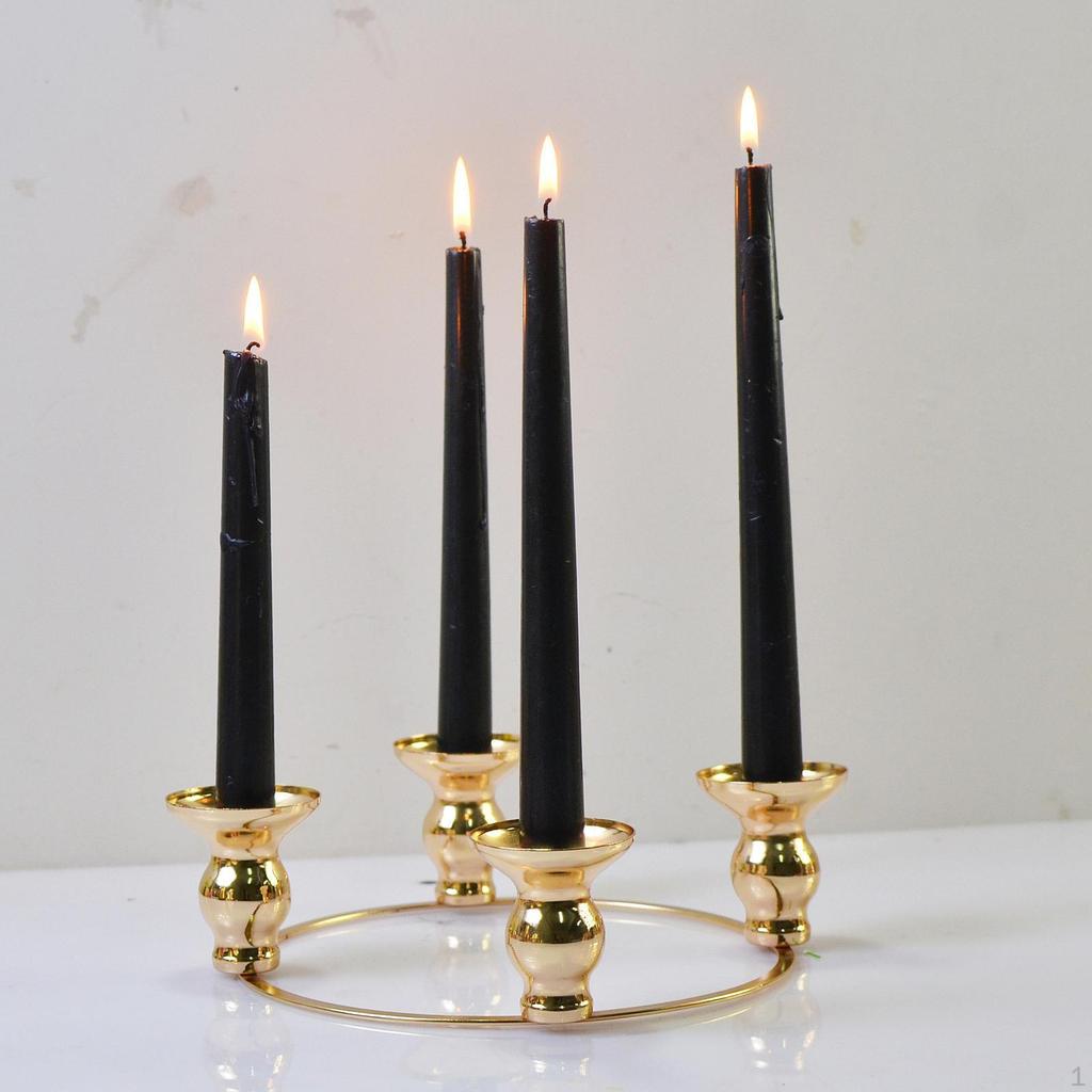 Candle Holder Centerpiece Decoration for 4 Candelabra Pillar Candles Candlestick Tealight Holders