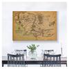 Карта города Харад, настенный художественный постер, винтажная карта, настенные холсты, картины для гостиной, домашнего декора, банму, Средиземье, ретро, ​​рядом
