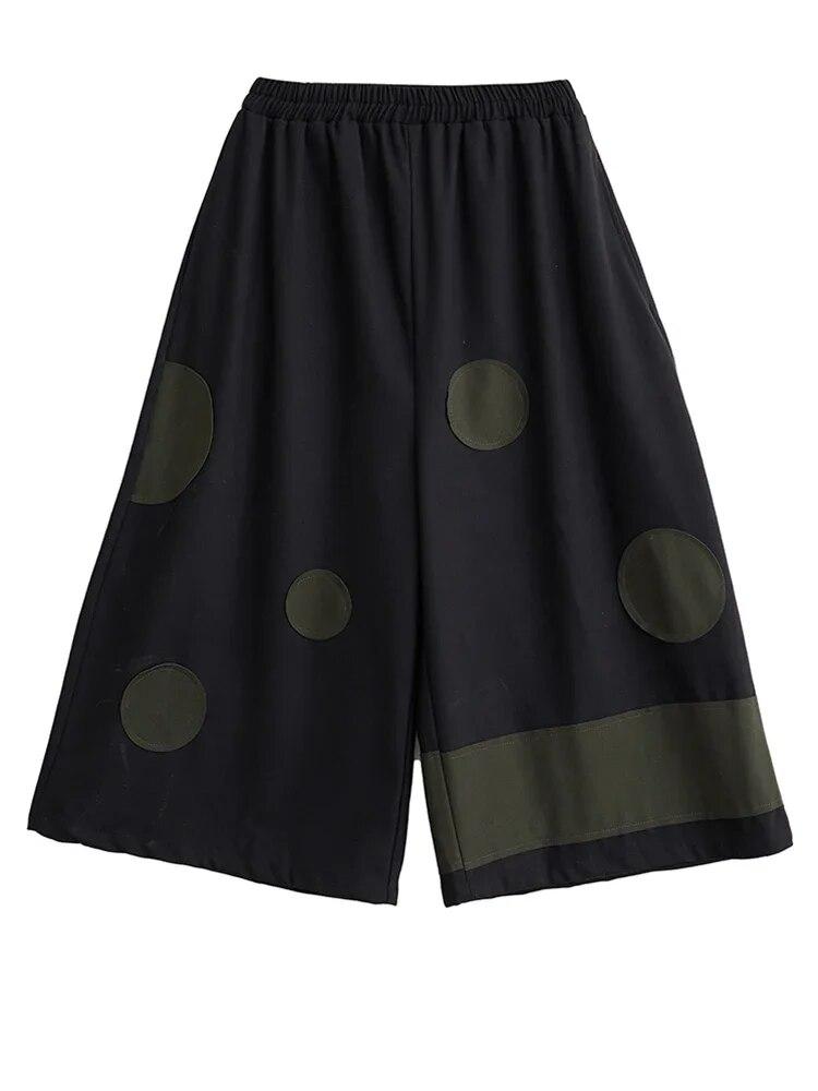 Xitao Свободные широкие брюки в горошек, простые модные женские брюки DMJ2765