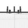 Sliding Door Hardware Set 213.5 cm Steel Black