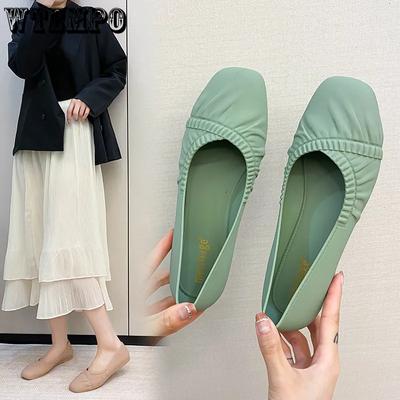 Женские повседневные туфли из ПВХ большого размера, однотонные, универсальные, водонепроницаемые, нескользящие, мягкие, на толстом каблуке, рабочие туфли