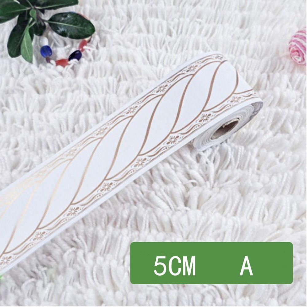 PVC Wallpaper Sticker Self Adhesive Wall Sticker Waterproof Wall Skirting Border Decals  Home Decor