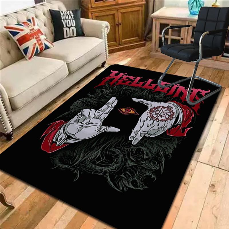 Hellsing Rug Floor Mat for Living Room or Bedroom Soft and Comfortable Carpet a Gift for Birthday and Holiday.