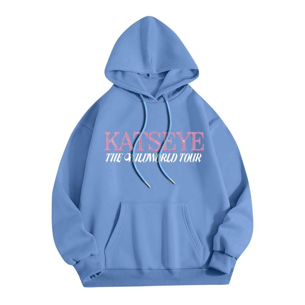 Унисекс Легкий свитшот-пуловер с длинным рукавом, принтом и капюшоном
