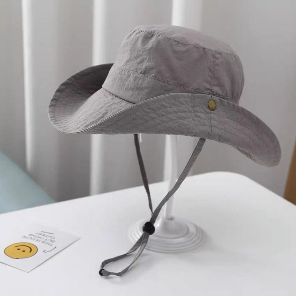 Детская шапка-рыболов на шнурке, быстросохнущая, детская летняя шляпа от солнца, цветная панама для отдыха на природе