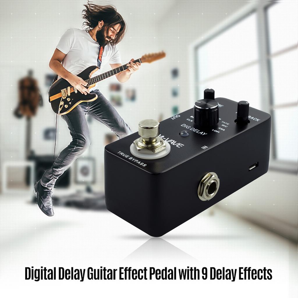 M-VAVE DIG DELAY Digital Delay Guitar Effect Pedal with 9 Delay Effects True Bypass Full Metal Shell