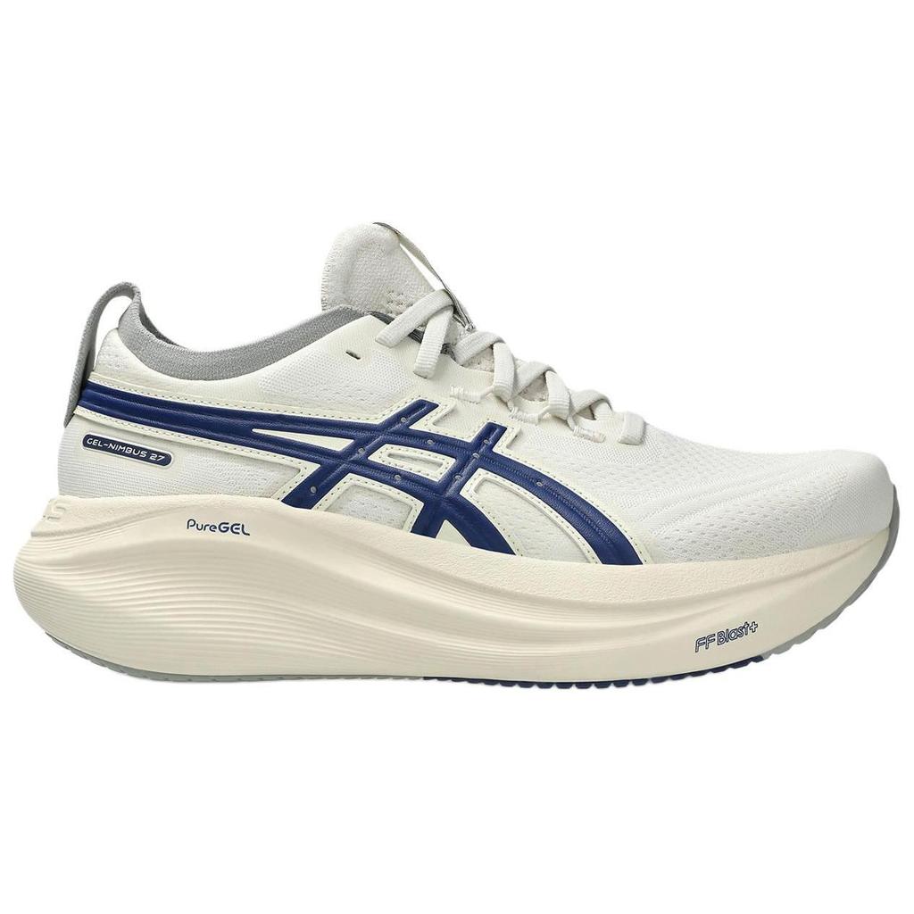 Asics Gel Nimbus 27 Track Club Women Sneakers Cream Birch Indigo-Blue 1012B812-200