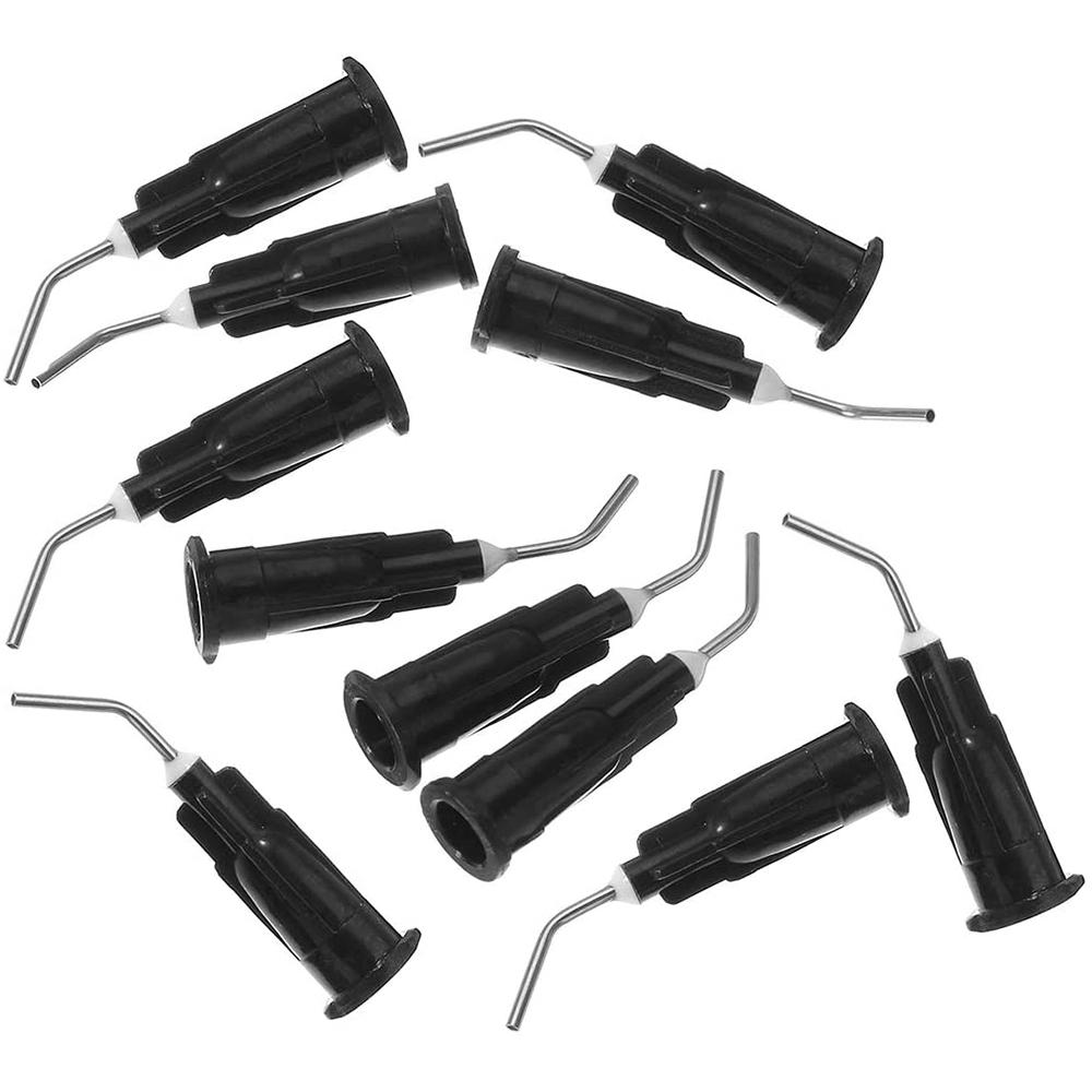 100 шт./лот Оборудование Ирригация Согнутые Иглы Наконечники Стоматологический Поток Герметик Травящий Композитный Смола Кислотный Реагент Доставки Наконечники Шприца