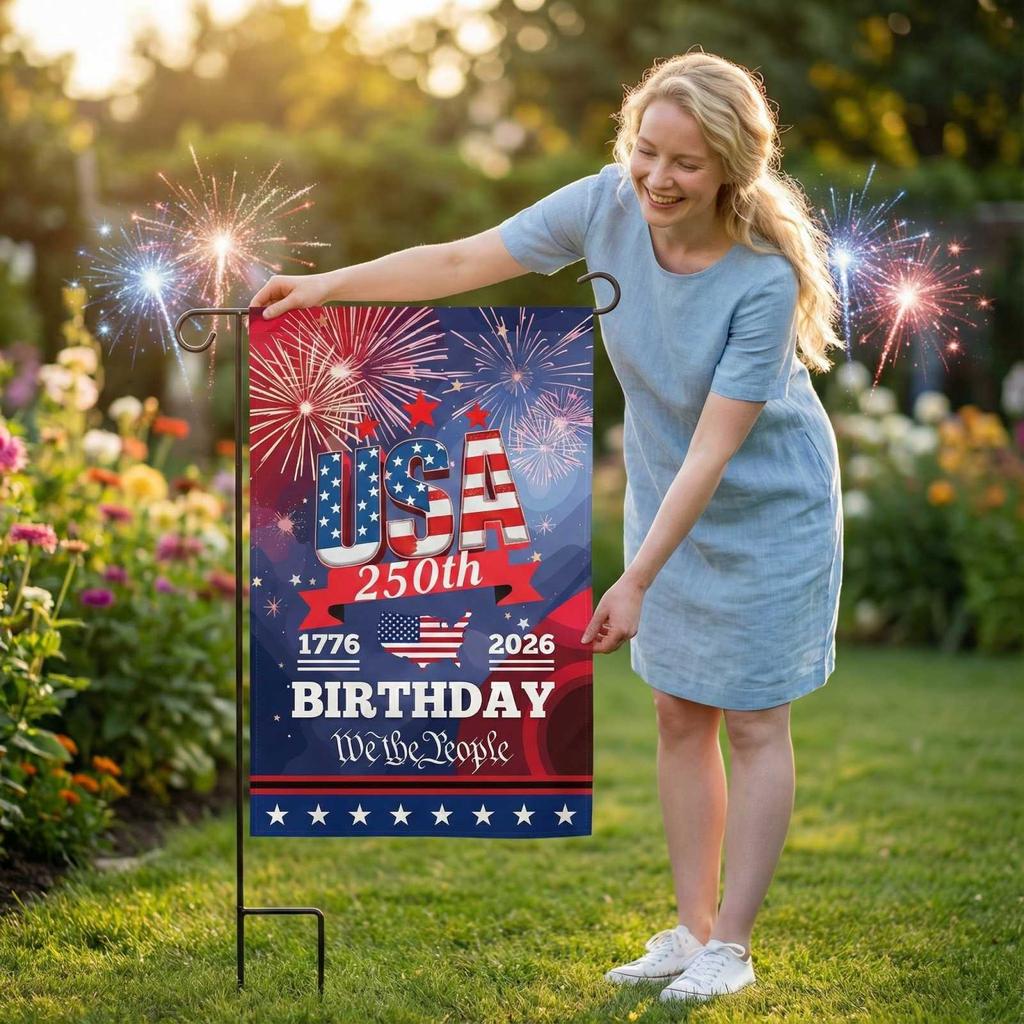 Decorative Garden Flag For The 250th Anniversary Of The United States