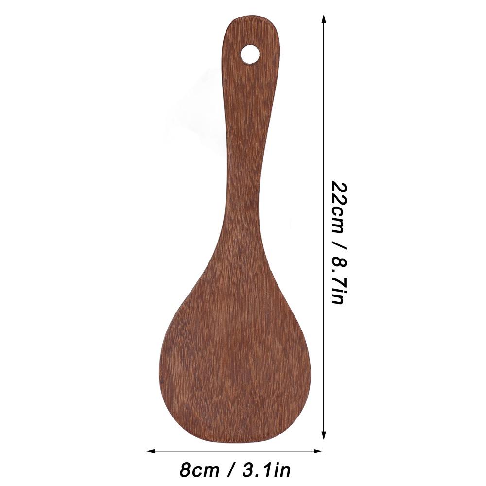 2 Pcs Long Handle Rice Paddle Smooth Burr-free Kitchen Scoop Cooking Spatula Meal Serving