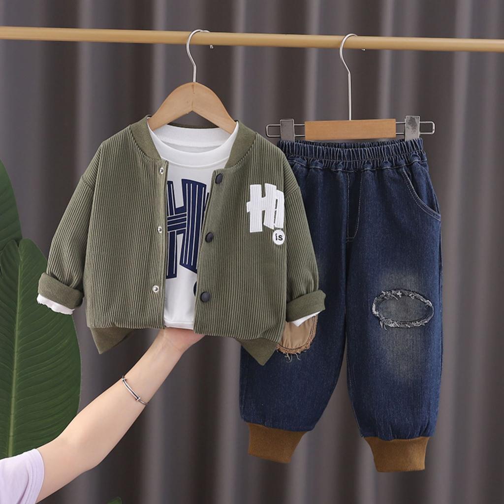 Детский повседневный комплект с длинным рукавом, удобные наряды для повседневной носки