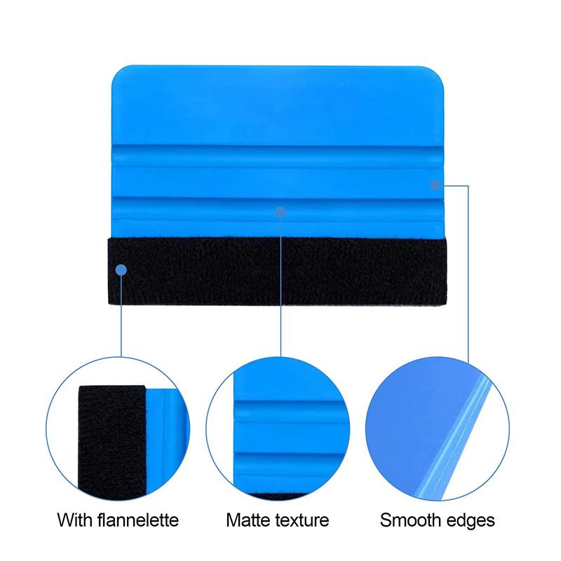 2Pcs/4Pcs Car Stickers Film Install Squeegee Vinyl Carbon Fiber Scraper with Felt Squeegee Tool Film Wrapping Car Wrap Tools