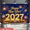 С Новым 2027 годом Фотофон, Складной Баннер для Вечеринок, Мероприятий, Портретов и Студийных Видео