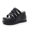 Fashion 10CM Flats Summer Peep Toe Beach Sandal Slippers Super High Pumps Platform Wedge Fashion Slip On Comfort Casual Women Shoes