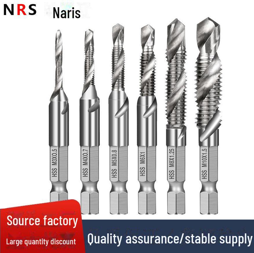 Набор спиральных метчиков из быстрорежущей стали с шестигранным хвостовиком для электродрелей
