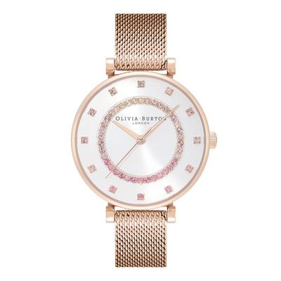 Авторизованный дилер Olivia Burton Watch Ladies ob24000006 Belgrave 32mm Tea Bar White Carnation Gold Mesh [OLIVIA BURTON] &