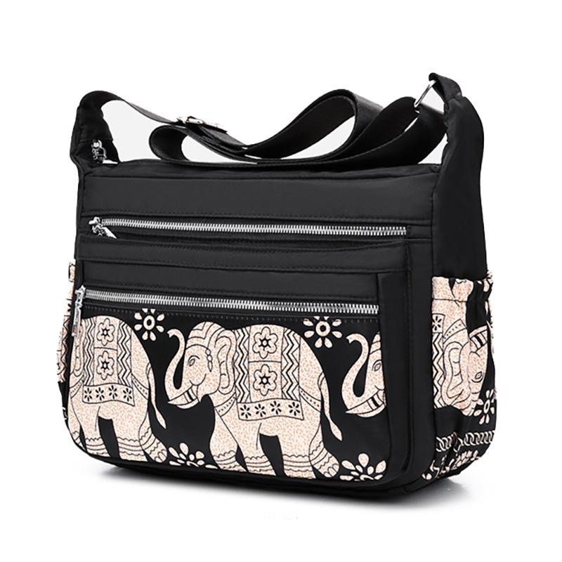 Shoulder Bag Middle-aged Women's Bag Oxford Cloth One-shoulder Messenger Bag Mother Bag Large-capacity Printed Bag