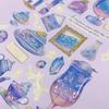 3 pcs/6 pcs Wonderful Starry Sky Time Gilding Stickers Scrapbooking Diy Journal Stationery Sticker Deco School Supplies Gift