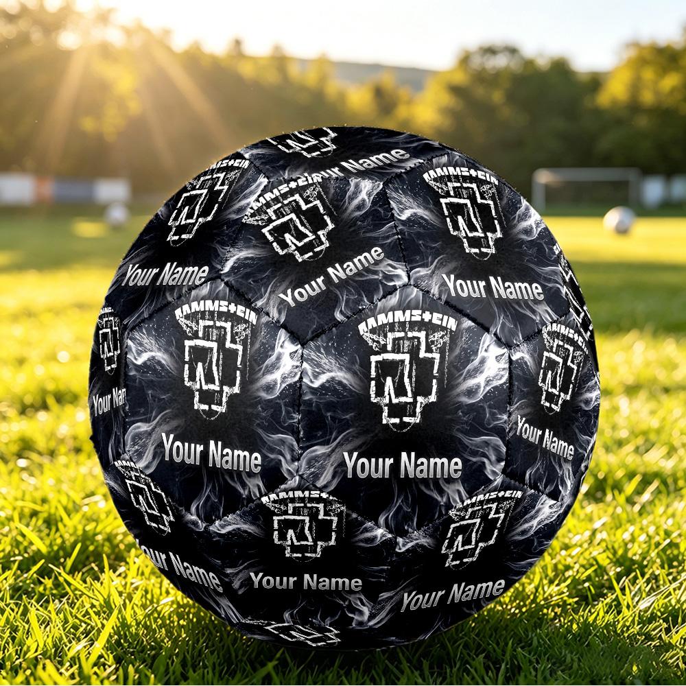 Rammstein Size 5 Football, Custom Name Text Personalized Soccer Ball Sport Training Gift