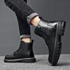 2024 Новые мужские кожаные ботинки Зимняя обувь для снега Удобная обувь для улицы Ботильоны для отца Мотокросс Боковая молния Мужские зимние ботинки