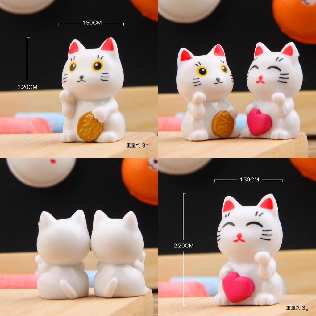 Cat Miniature Bonsai Garden Decor With Pvc Cartoon Style For Home And Gift