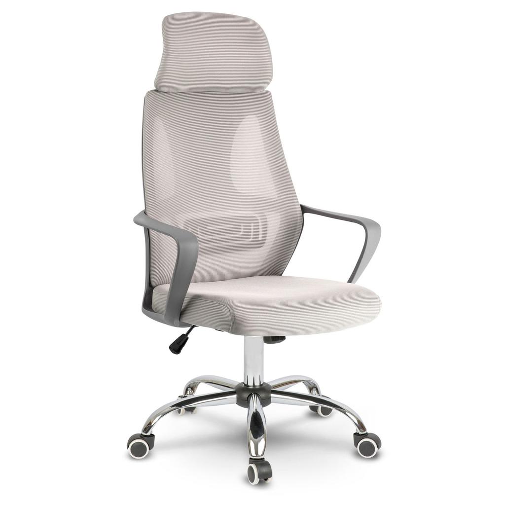 Praga Micro-Mesh Office Chair - Light Gray