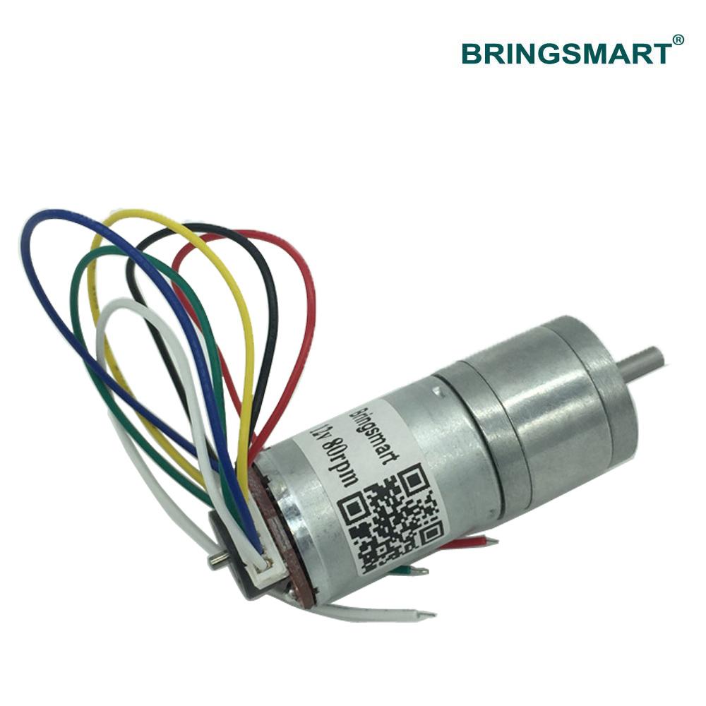 JGA25-371 12V DC Gear Motor Encoder 18-1930RPM Support CW CCW Reversed Speed Control Electric Motor For DIY Electronic equipment