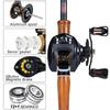 SOUGAYILANG Рыболовный набор, спиннинг, литейная удочка с спиннинговой катушкой, катушка для приманки, полный набор, сумка-переноска, приманка для лески