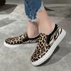 Модные женские туфли Zapatillas De Deporte, новые модные туфли с круглым носком, леопардовый узор, плоские вулканизированные туфли на плоской подошве для женщин