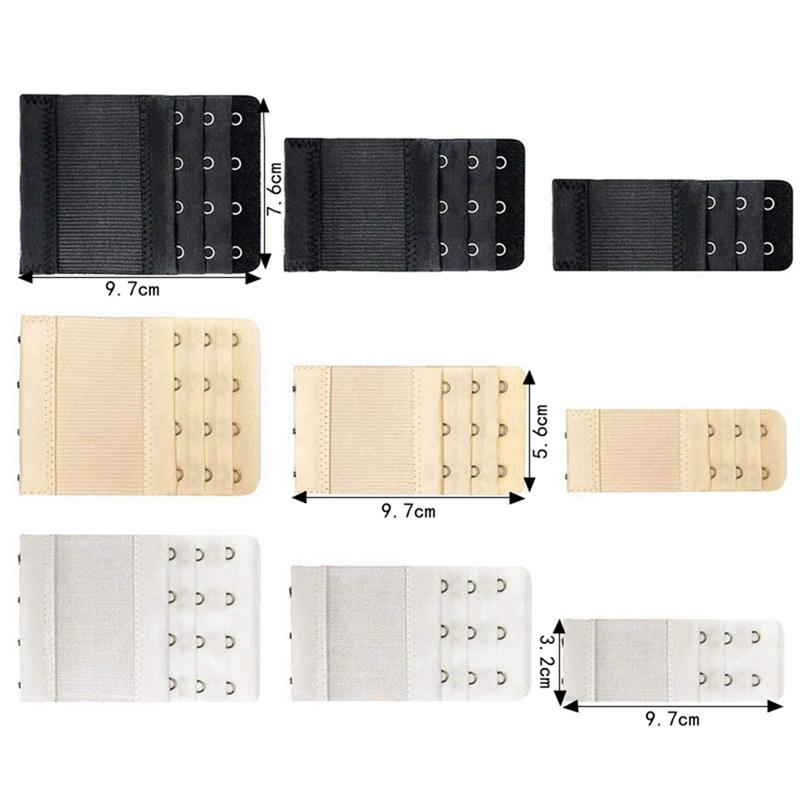 3pcs Bra Extenders Elastic Buckle Extension Intimates Accessories
